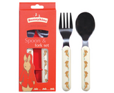 Bunnykins Kids Spoon & Fork Red Cutlery Set